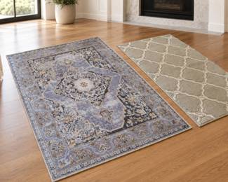 Two (2) Traditional Medallion Area Rug