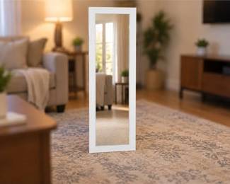 White Full-Length Mirror Cabinet