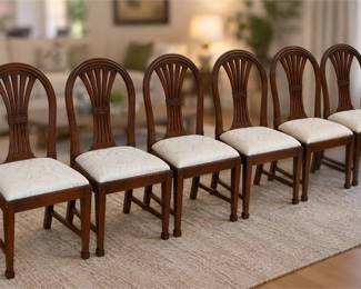 Six (6) Hepplewhite-Syle Mahogany Side Chair