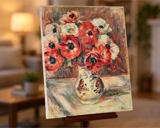 Pierre-Auguste Renoir's "Still Life with Anemones" Painting
