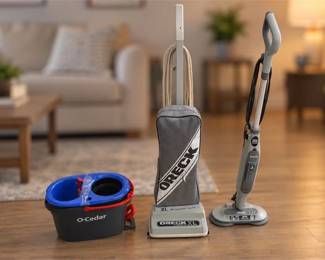 Three (3) Oreck XL Upright Vacuum Cleaner & Shark Vacuum
