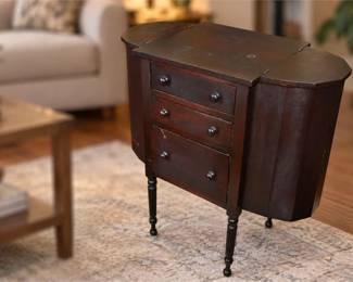 Mahogany Martha Washington-Style Sewing Cabinet