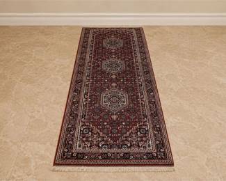 Persian-style Geometric Red Runner Rug