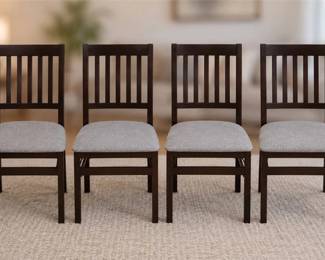 Four (4) STAKMORE Dining Chairs