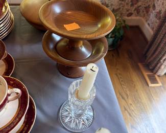 Wooden nut bowl and pedestal wood bowls