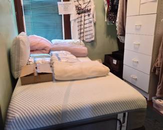 One half of King size Tempru-Pedic adjustable bed other half off-site sold as set 