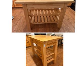 Kitchen island with wine rack