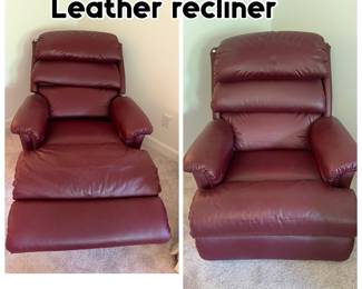 Leather recliner