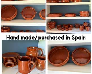 Handmade dish dishware set from Spain