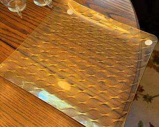 Mid-century modern glass tray