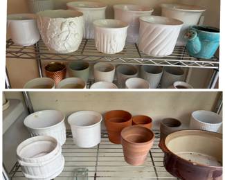 Large collection of vases and pots