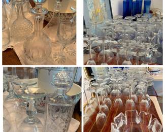 Collection of decanter and glasses