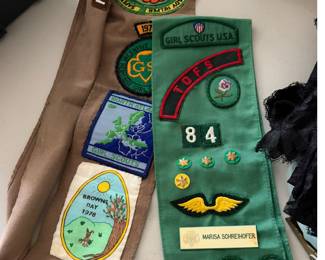 Girl Scout sashes and badges