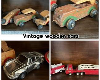 Wooden cars and Tonka trucks