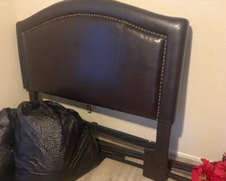 . . . leather headboard