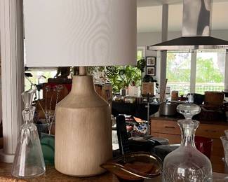 Lamp and crystal decanters