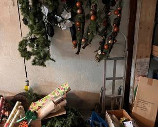 Holiday wreaths and decor