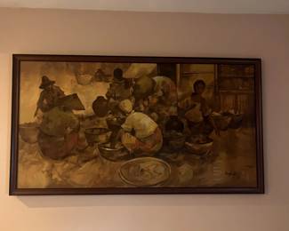 Market scene by Cesar Buenaventura
