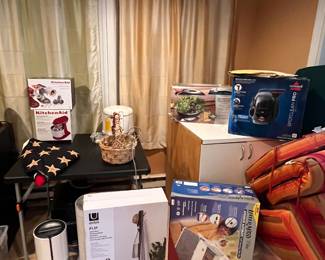 Clothing rack, steamer, and other items brand new in box
