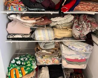 Linens, towels and shoes