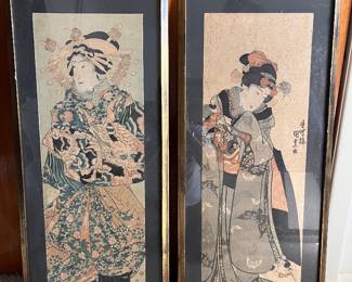 Antique Japanese woodblock prints