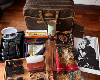Louis Vuitton, D&G belt, Pucci & Ray-Ban sunglasses