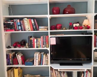 Books and cameras (tv not for sale)