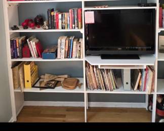 Books and decor (tv not for sale)