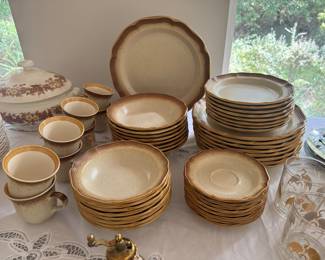Vintage Mikasa "Whole Wheat" Stoneware (50pc)