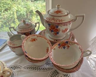 Vintage Japanese Hand-Painted Ceramic China (13pc)