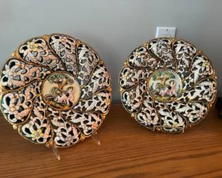 Vintage Ardalt Capotraforo Porcelain Plate Chargers (2 Available)