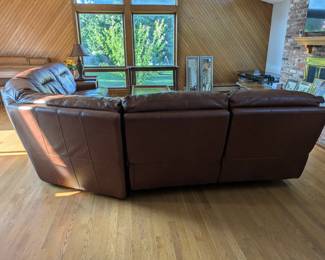 Back of Leather Sectional