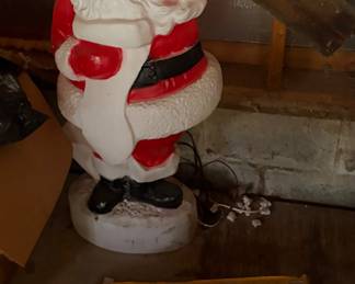 VINTAGE SANTA CLAUS BLOW MOLD + FERTILIZER