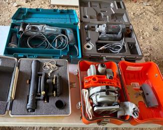SURVEYOR TRANSITS, ROTOZIP TOOL, MAKITA SAW