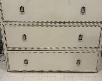 Restoration Hardware Paloma White Leather Dresser