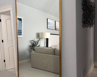 XL floor mirror with antiqued brass frame-2 available.