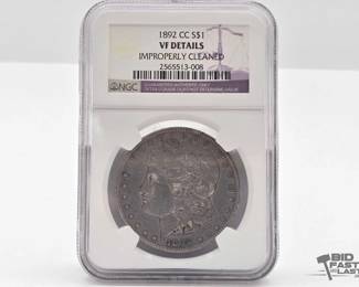 2532  Graded 1892 Carson City Morgan Silver Dollar