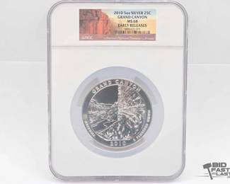 2016 Graded 2010 Grand Canyon 5oz Silver Quarter