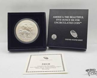 2030 2010 Yellowstone National Park 5oz Silver Quarter