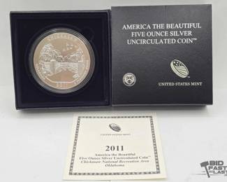2044 2011 Chickasaw National Recreation Area 5oz Silver Quarter