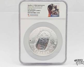 2005 Graded 2011 Apollo 11 50th Anniversary 5oz Coin
