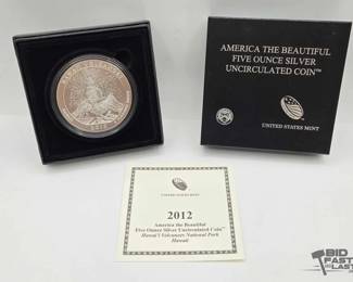 2052  2012 Hawaii Volcanoes National Park 5oz Silver Quarter
