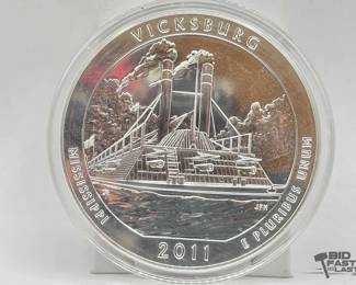 2064 2011 Vicksburg National Park 5oz Silver Quarter
