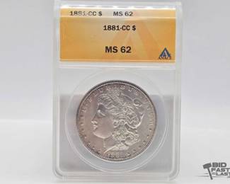 2516  Graded 1881 Carson City Morgan Silver Dollar