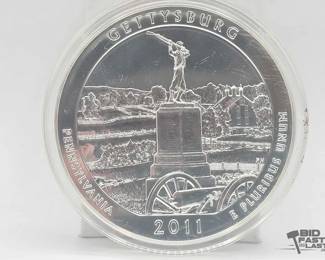 2072 2011 Gettysburg National Park 5oz Silver Quarter
