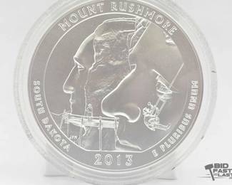 2078 2013 Mount Rushmore National Park 5oz Silver Quarter