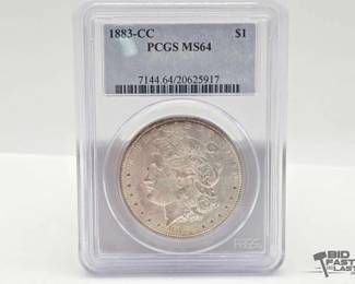 2520  Graded 1883 Carson City Morgan Silver Dollar