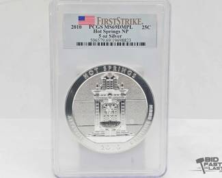 2024 Graded 2010 Hot Springs National Park 5oz Silver Quarter