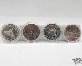 3016  4 Commemorative Silver Dollars