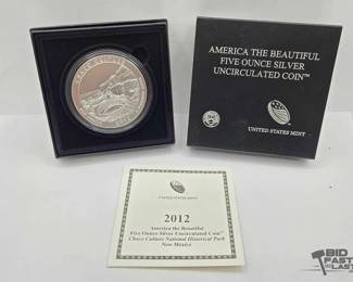2058 2012 Chaco Culture National Historical Park 5oz Silver Quarter